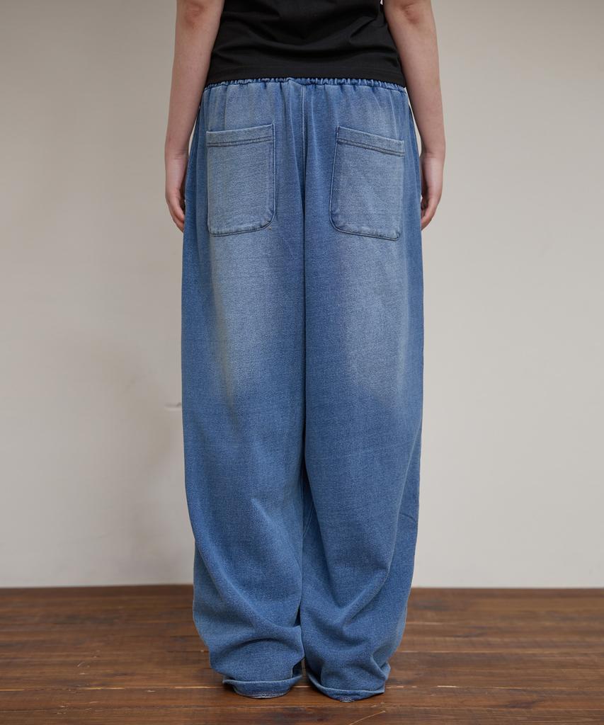 Yk Yk Applique Denim Sweatpants Medium Blue