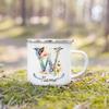 Personalisierte Tasse Floraler Initialen Name Tasse Individuelle Kaffee Heißschokolade Tassen Hochzeit Geburtstag Muttertag Weihnachten Geschenke für Sie