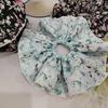 Korean Fabric Super Fairy Hair Tie with Heart and Flower Design - Versatile and Fashionable Headwear Accessory.