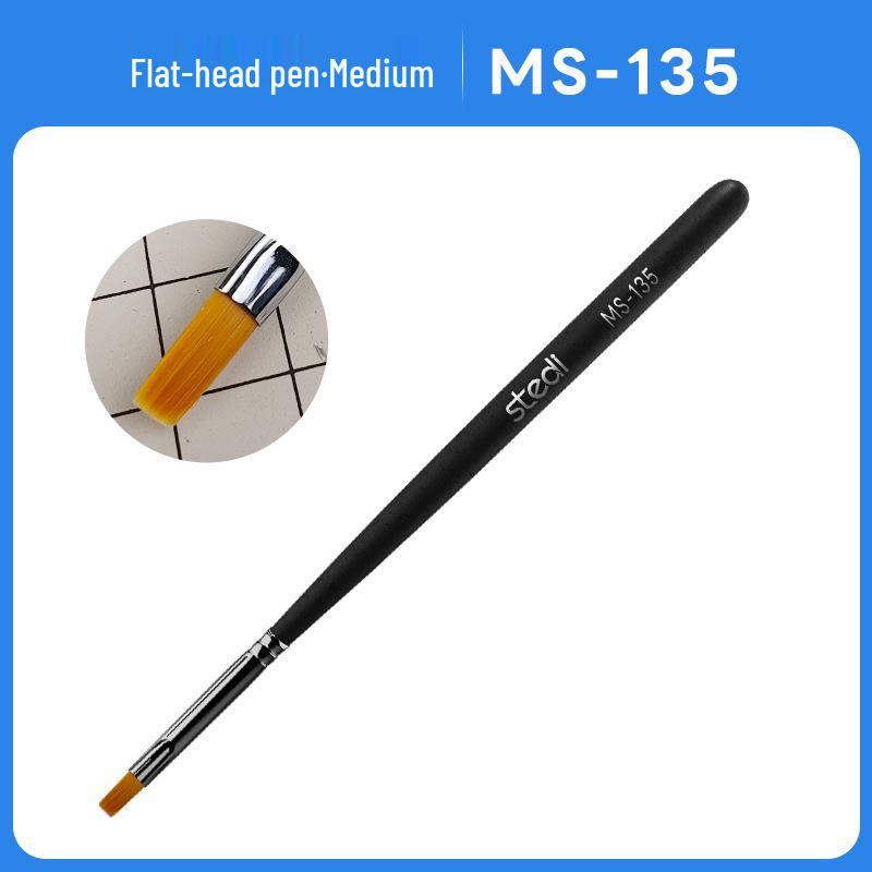 

STRIKEDER Gundam Model Painting Pen Set: Flat Brush & Liner for Hand-Painting Figures
