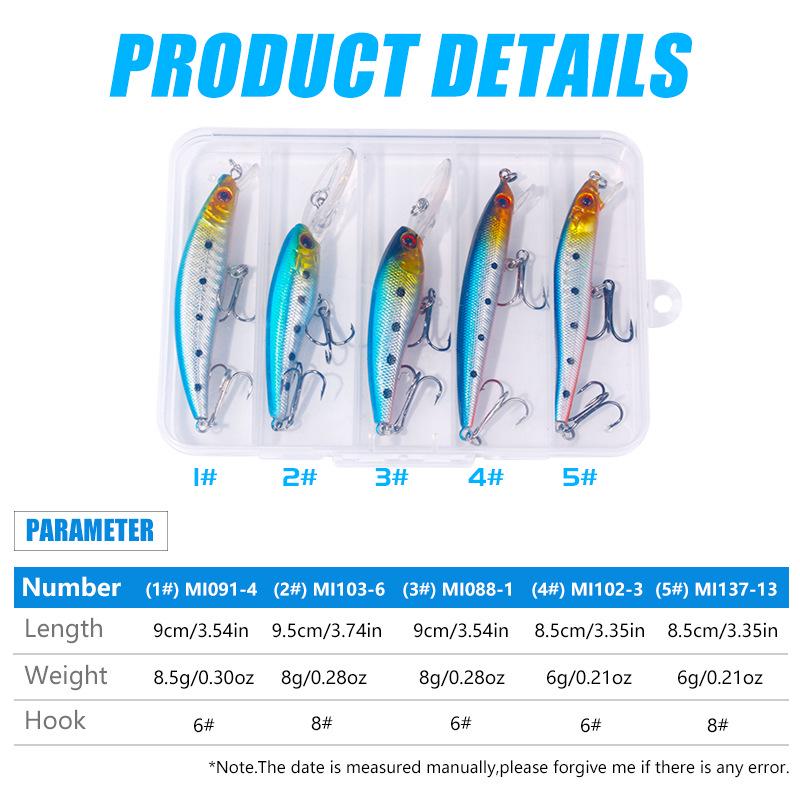 Hengjia Floating Minnow Lure Set - Long Cast & Micro Minnow Collection