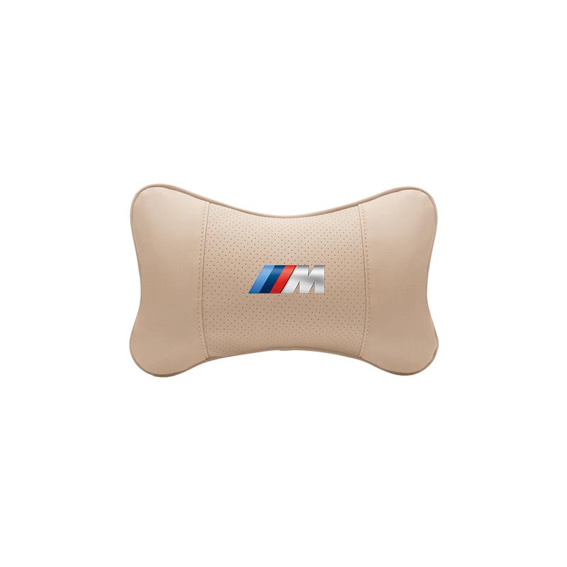 M logo Car Valve Cap Auto Seat Headrest Leather Neck Pillow Head Support For BMW X1 X2 X3 X5 X4 X6 X7 iX3 F20 F10 F07 E70 E46 FY6