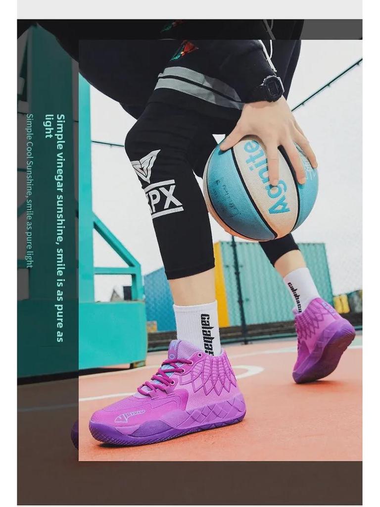 Men's Youth Breathable Mesh Basketball Shoes – Colorful Summer Sports Sneakers