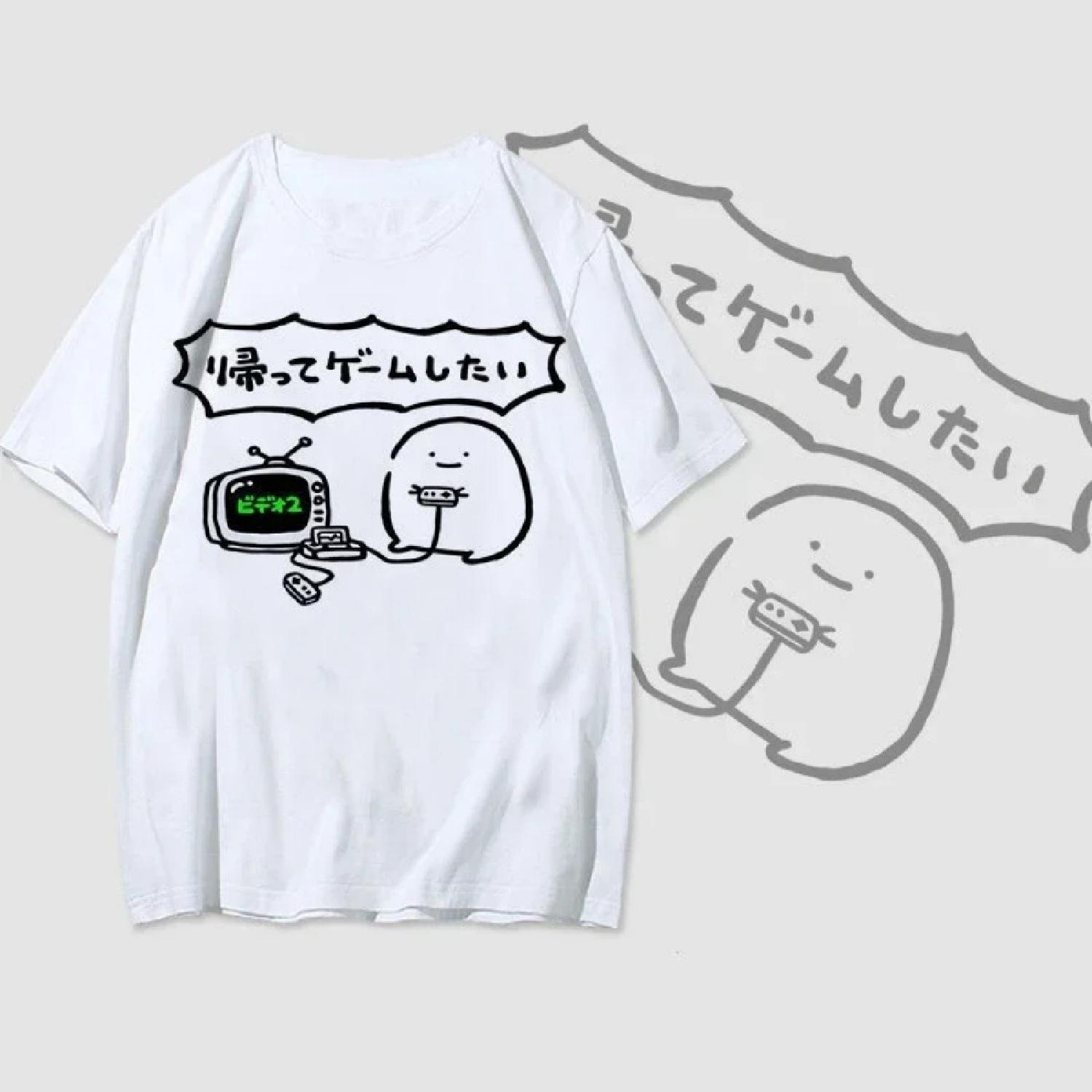 Funny Cartoon Japan Style T-shirt I Didn t Do Anything To It and It Broke Printed T Shirt Pattern in Japanese Ekot Meme Tops Tee XXXXXL белый