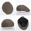 Men Women Vintage Solid Flat Cap 65% Cotton Newsboy Ivy Hat Adjustable Beret Painter Cap Retro British Forward Cap