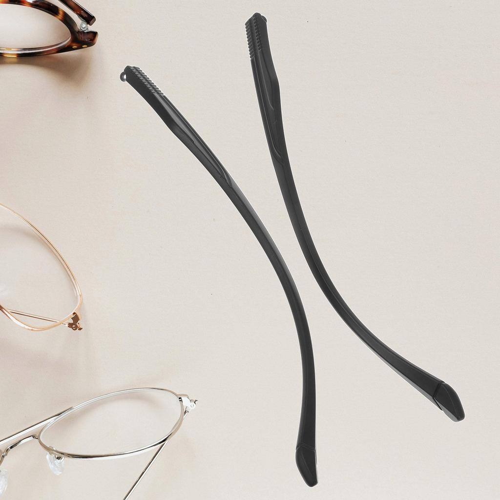 1Pair Tr90 Temple Legs for Eyeglasses Universal Replacement Comfortable Ear Fit Flexible Resilient Lightweight Sunglass Frame