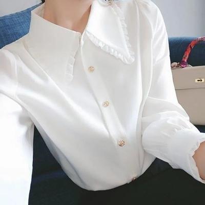 Top elegante e alla moda in chiffon per la riduzione dell'età delle donne in autunno