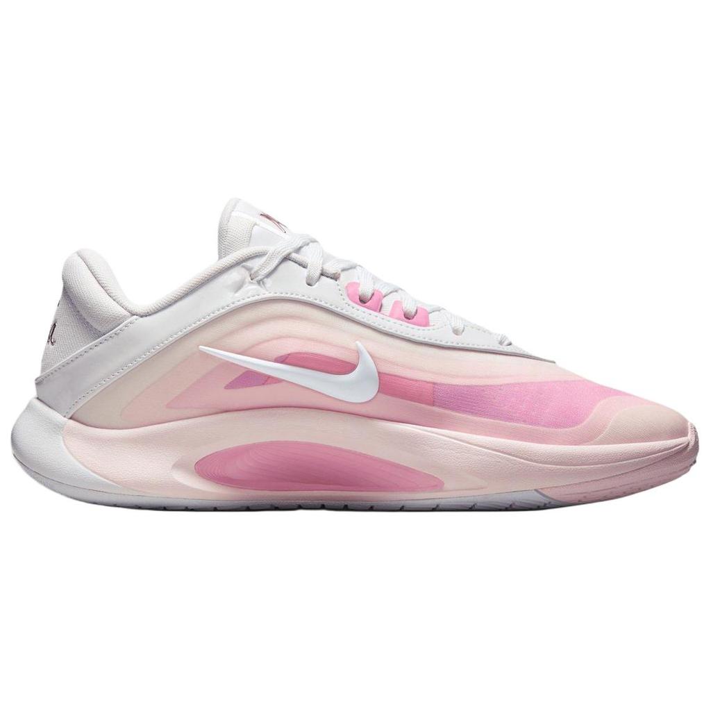 New Nike A'One Breathable Traction Basketball Shoes Unisex Pink White FZ8606-101
