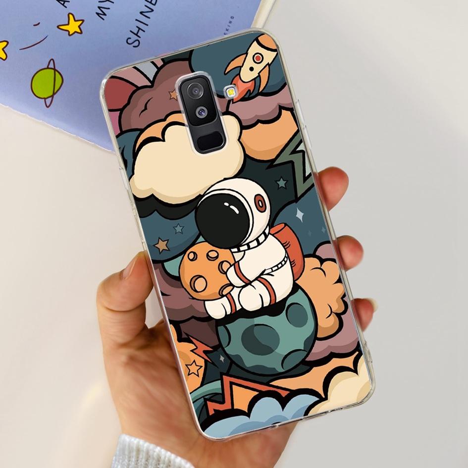 For Samsung A6 Plus 2018 Case SM-A605F New Fashion Butterfly Marble Soft Silicone Funda For Samsung Galaxy A6 A6+ SM-A600F Cover