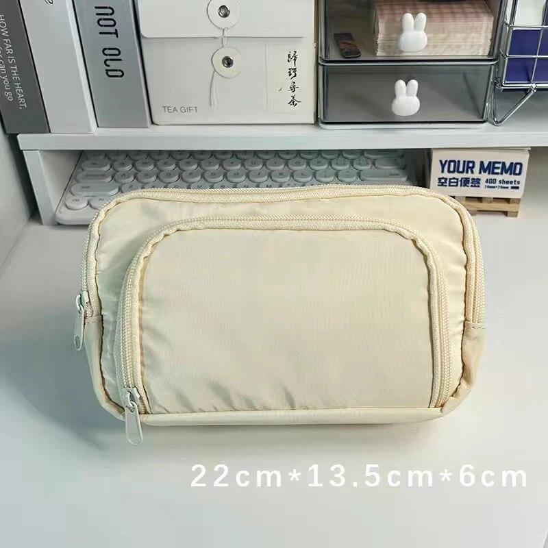 Girl Large Capacity Aesthetic Pencil Bag School Cases Cute Stationery Holder Bag Zipper Pencil Pouch Student School Supplies