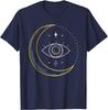 Mystic Eye Crescent Moon Graphic Tee Casual Cotton Short Sleeve Round Neck T-Shirt