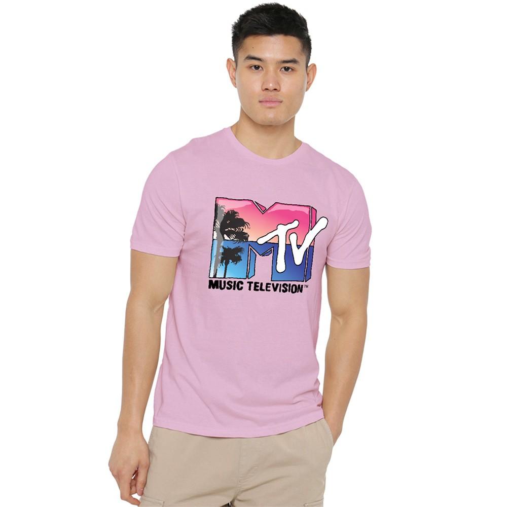 Mtv Beach Sunset T-Shirt S-3XL Pink XXL