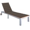 Day and Night - Day and Night Lounger with Cushion Solid Acacia Wood and Galvanized Steel