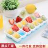 14 Grids Fruit Ice Maker with Removable Cube Trays Reusable Silicone Cube Mold Lids Kitchen Tools Freezer Summer Mould