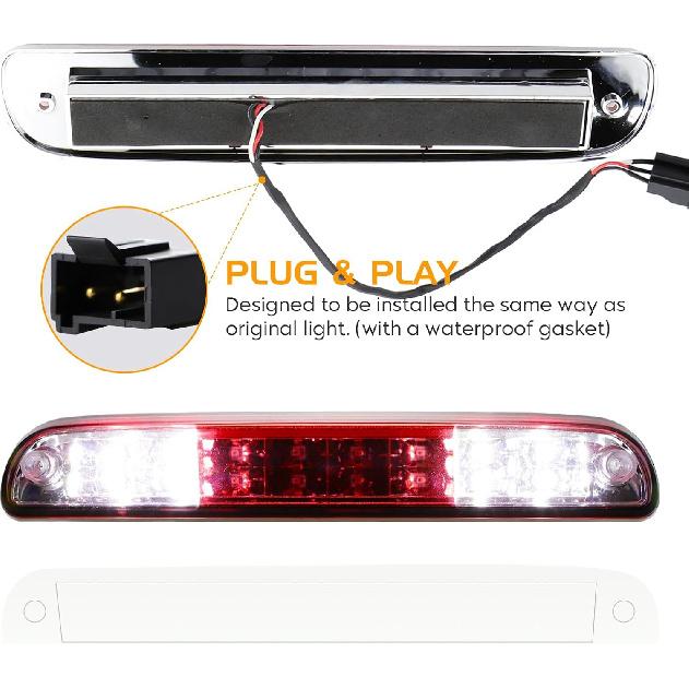 LED 3rd Brake Light Fit for Fit for Ford F250 F350 Super Duty (99-16), for Ford Explorer (01-05), for Ford Ranger (93-11), for Mazda (94-10), High