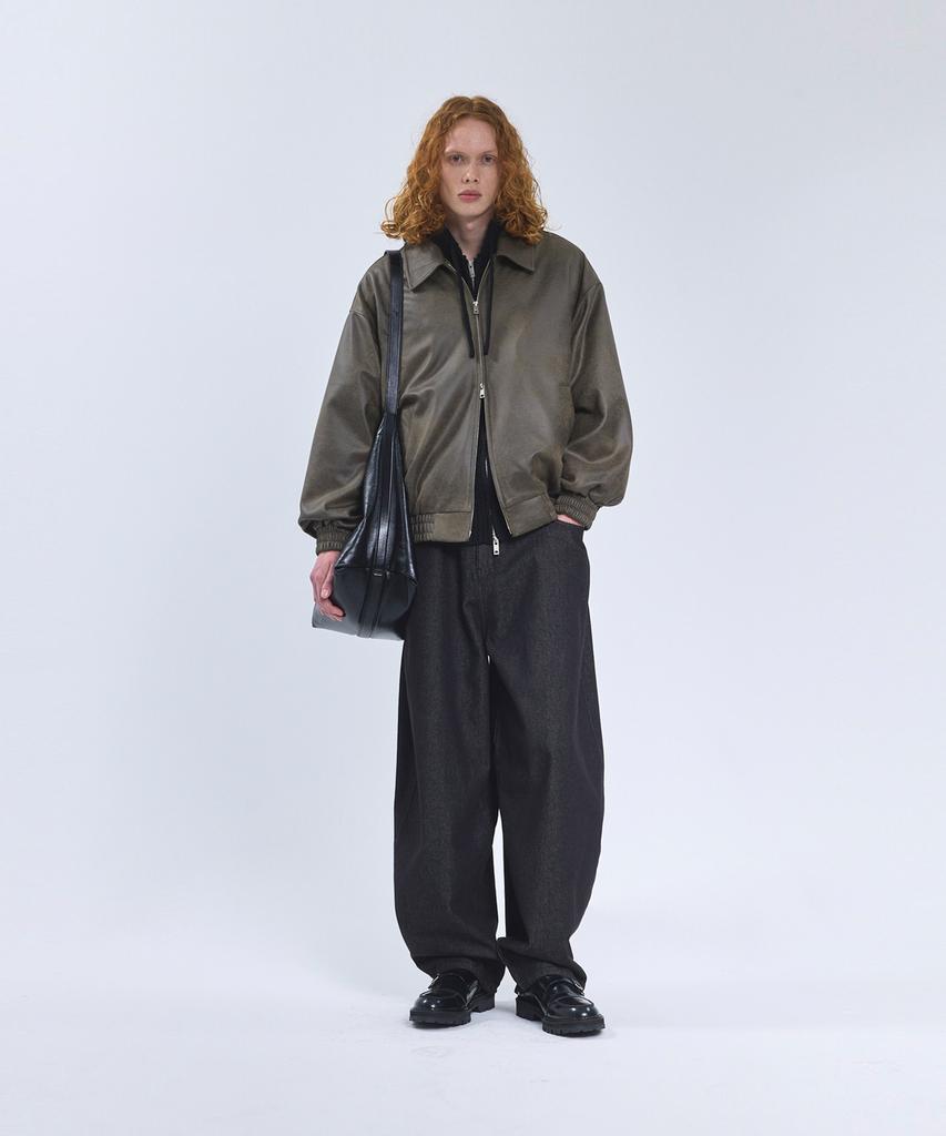 Standarderror 87-Stan009 [Renewal] Standard Blouson Suede Jacket Crack Khaki (C Type)