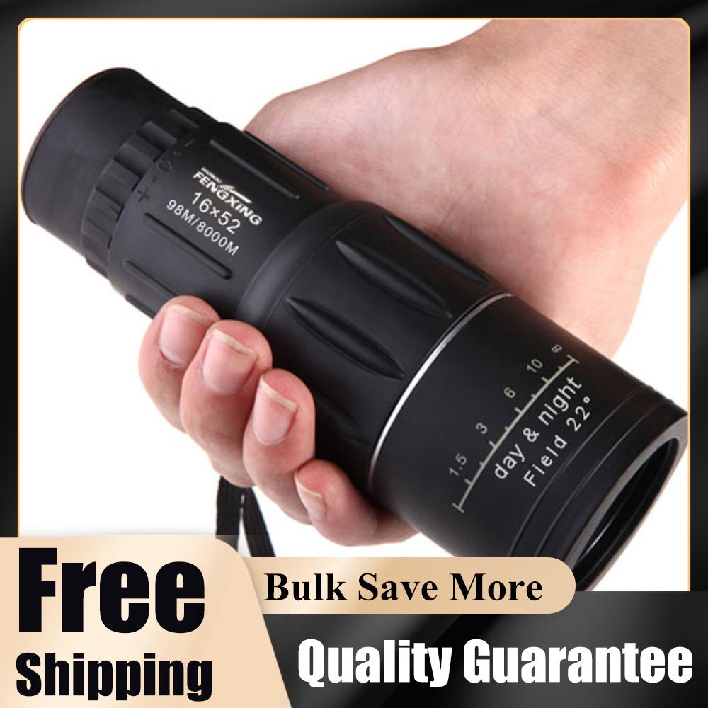 16x52 Handheld Monocular HD Optical Telescope 66M/8000M Zoom Long Range Spyglass Outdoor Camping Bird Watching Tools