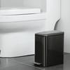 Stainless Steel Trash Can with Lid Narrow Gap Foot Pedal Bathroom Small Rectangle Step Bin