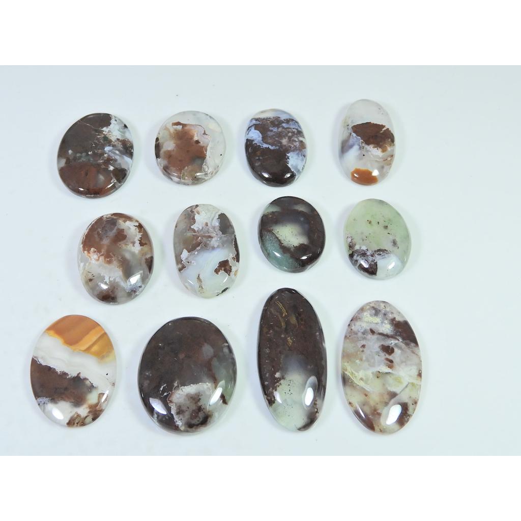 280Cts. Natural Chrysoprase Oval Shape Cabachon Loose Gemstone 12 Pcs Lot C-2562