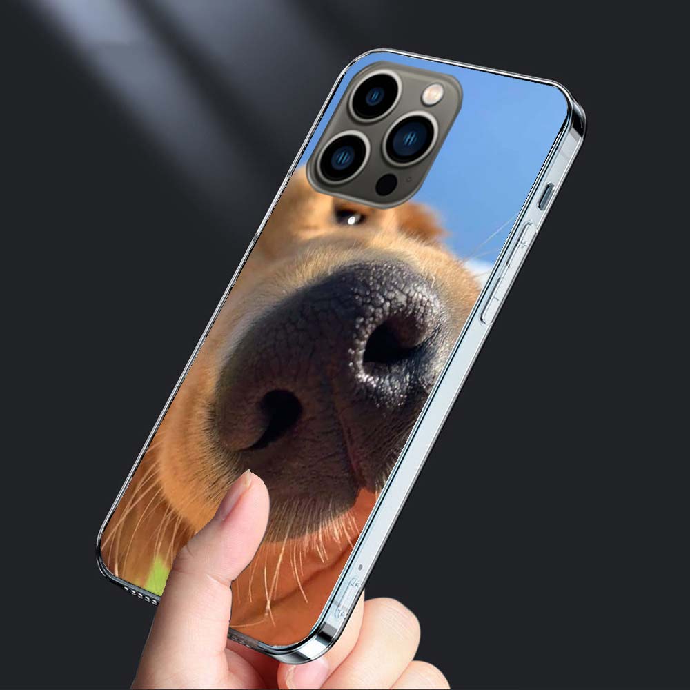 Show You Its Cute Dog Nose Phone Case For Iphone 16E 15 Pro 14 Plus 17E 16 17 Pro Max Air 11 12 13 Mini Shockproof Capa Cute