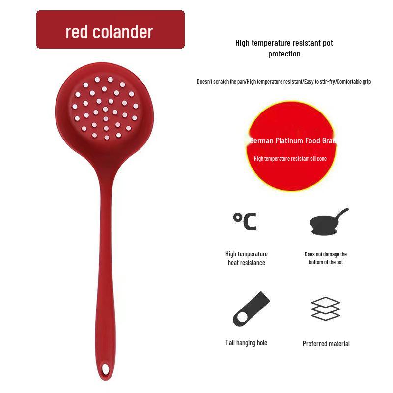 Heat-Resistant Silicone Spatula and Soup Ladle Set – Non-Stick, Food-Grade, Anti-Scald Kitchen Utensils