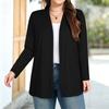 Women's Plus Size Soft Milk Silk Cardigan with Three-Quarter Sleeves and Pockets for Casual Everyday Wear
