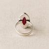 Marquise Cut Ruby Gemstone Statement Ring, 925 Sterling Silver, Handmade Bohemian Stacking Ring