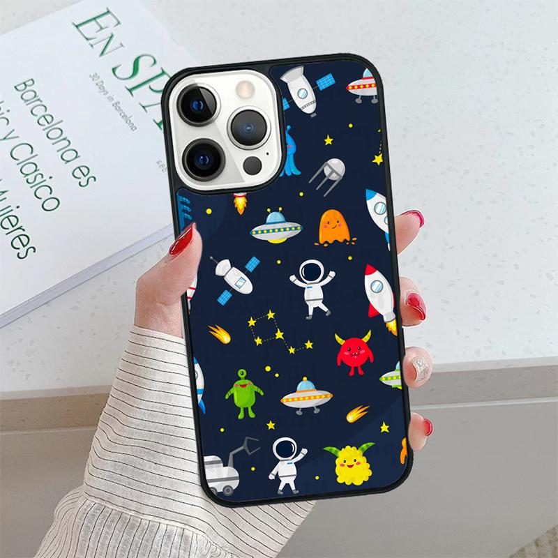 Cartoon Rocket Phone Case cover For iPhone 17 Air 15 16 16e 14 13 Pro Max Coque 12 11 Pro Max For Apple PLUS fundas