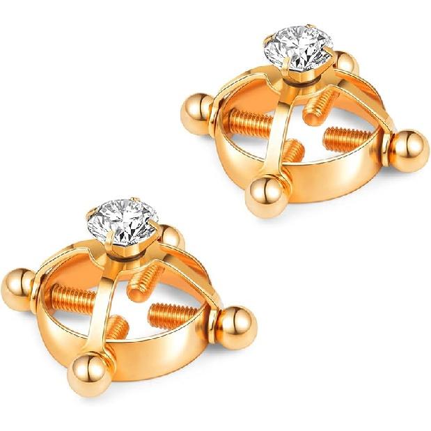 

2 шт. кольца для сосков из нержавеющей стали, кольца для защиты сосков, кольцо со штангой, кольца для сосков со стразами, ювелирные изделия для тела без пирсинга для женщин розового золота