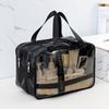 Women Waterproof PVC Travel Cosmetic Bag Large Capacity Transparent Makeup Organizer Portable Toiletry Storage Handbag Dry Wet Separation