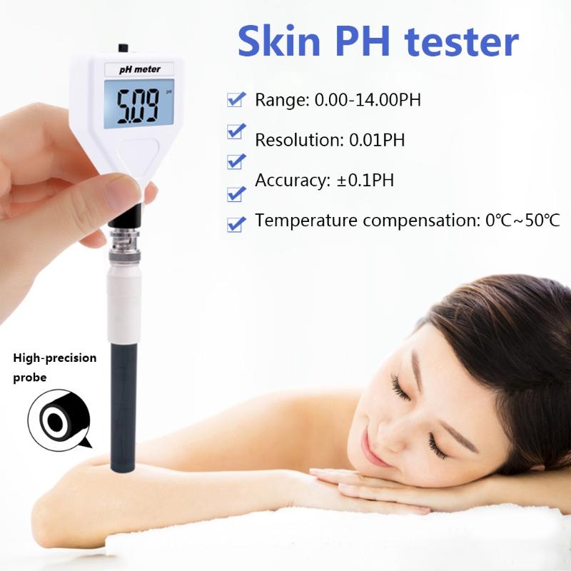PH Meter for Skin/Food/ Soil /Fruits/ Meat/ Lab Digital Acidity Meter PH Tester Multifunction Digital PH Tester
