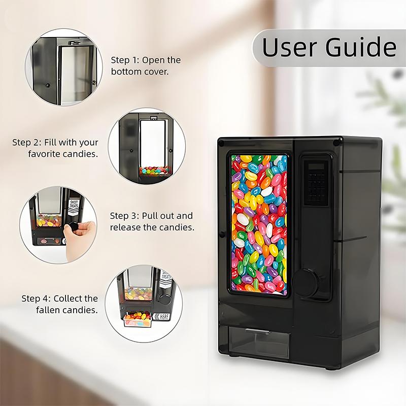 Candy Dispenser Cute Vending Machine For Desktop Manual Candy Machine Dispense Mini Candies Birthday&Christmas Gift