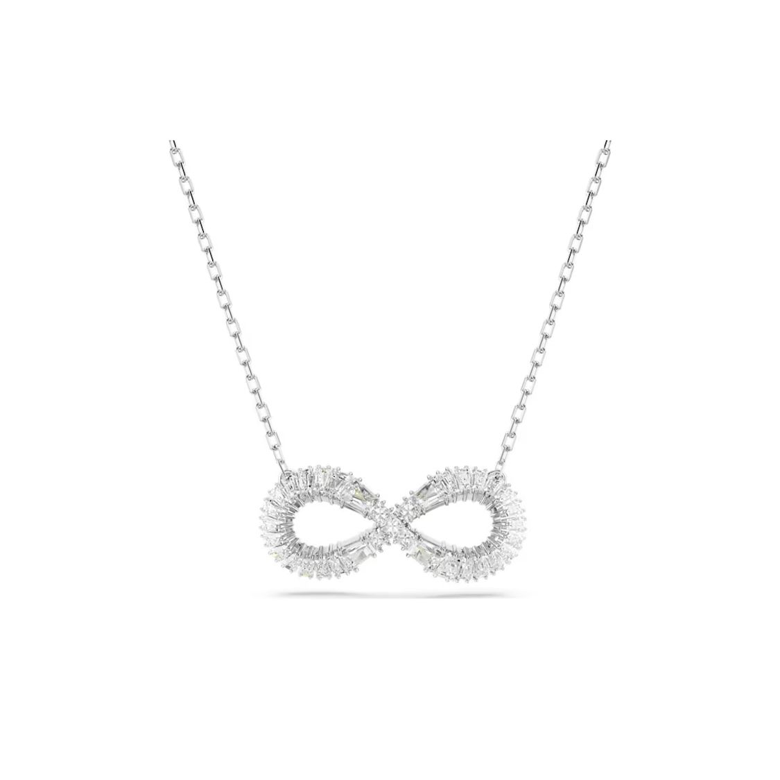 Swarovski Hyperbola Pendant Cubic Zirconia Necklace Women necklace Silver 5679434 Box (Random Color)