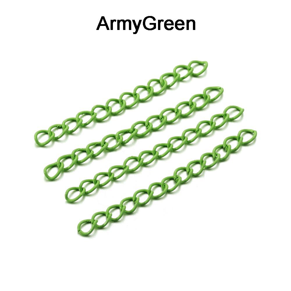 30Pcs/Lot 50mm Colourful Necklace Extension Chain Bulk Bracelet Extended Chains Tail Extender for DIY Jewelry Making Supplies