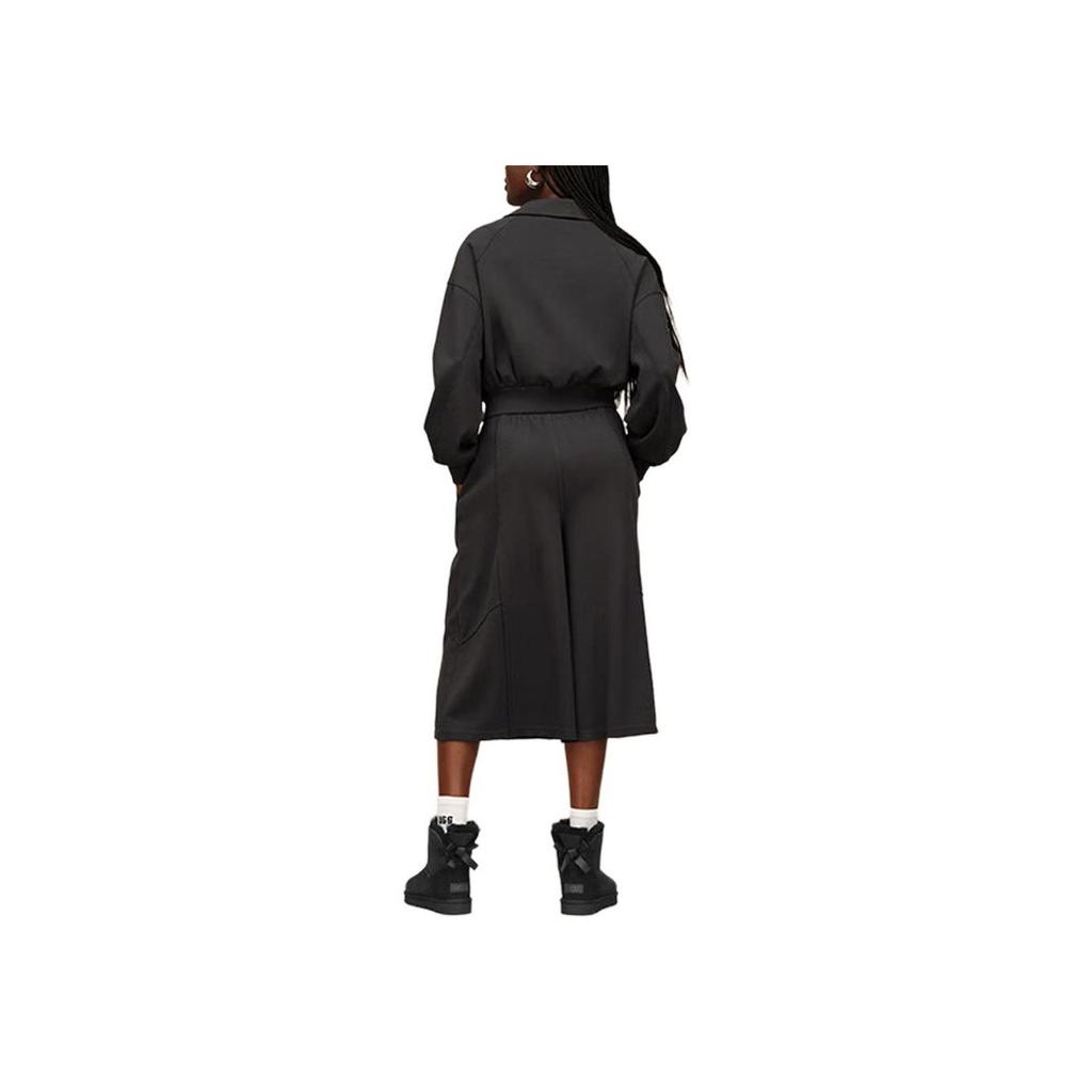 UGG Solid Color Lapel Zipper Pocket Long Sleeve Jacket Women jackets 1171485-INK