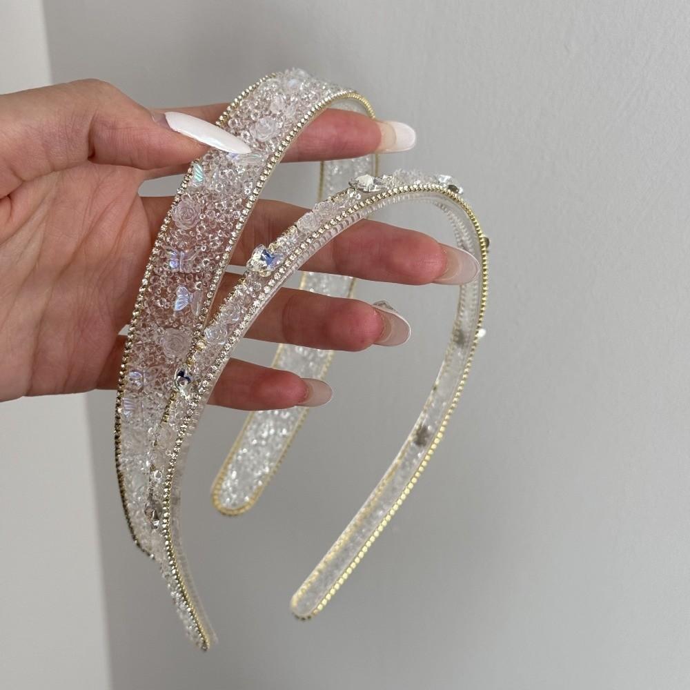 Elegant Crystal Headband Luxurious Rhinestone Hair Hoop Butterfly Hairband Girls