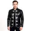 Veste en Cuir Punk Heavy Metal V8 Hommage à Michael Jackson pour Imitateur Cosplay Halloween Homme Michael Jackson