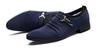 Suede Casual Shoes Business Shoes Monk Strap Walking Shoes Insole Secret Mesh Thin Breathable Lightweight Insole Wide Fit High Instep Long Nose Wide