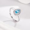 Luxurious Blue Rhinestone Water Drop Necklace: Elegant, Versatile Clavicle Chain