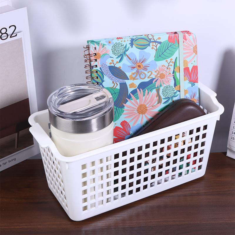 Kunststoff-Aufbewahrungskorb Snacks-Aufbewahrung Hohl Rechteckig Innen Aufbewahrungsbox Korb Sortierung Kleinkram Für Das Badezimmer Küche