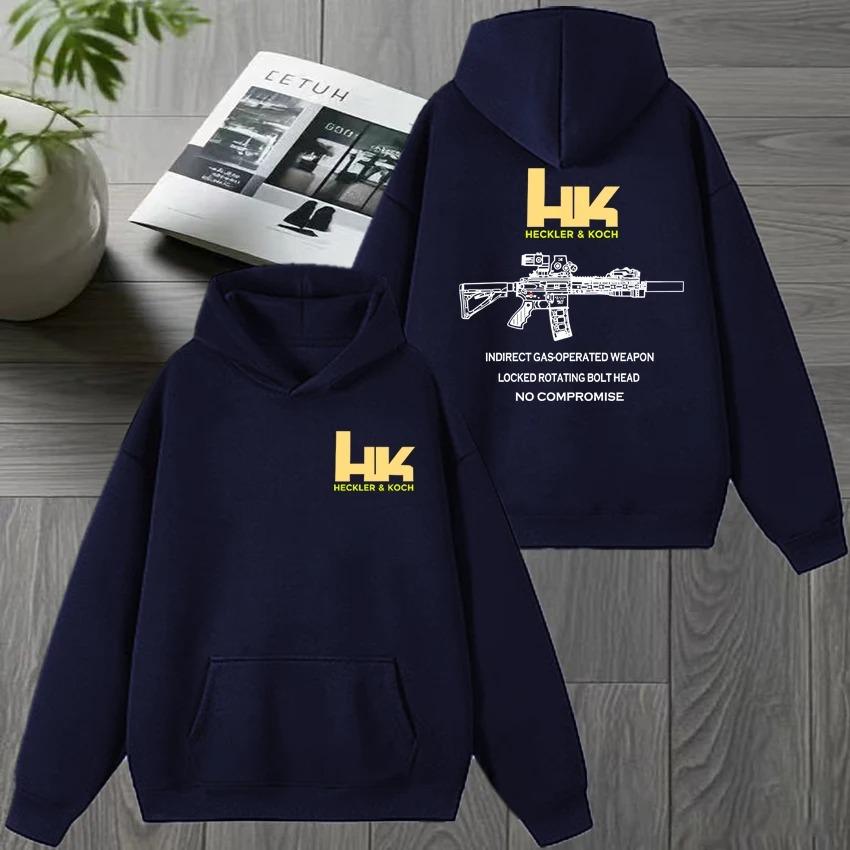 2026 New Heckler & Koch HK Fashion M4 Gun Design Double Sided print Hoodie Unisex Retro Sweatshirt Men women Fleece pullovers