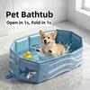 Foldable Pet Pool for Dogs and Cats – Non-Slip Outdoor Summer Bath Tub, Portable Collapsible Pet Cleaning Pool