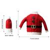 1Set Knitted Clothing Sweet Bottle Decoration Ambience Decoration Acrylic Christmas Red Striped Pattern Champagne Protector