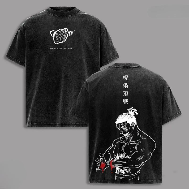 

Toudou Aoi Print T-shirt Jujutsu Kaisen Anime Clothing Men s Clothing Cotton T Shirt Vintage Washed Tee Summer Male T Shirt 3XL