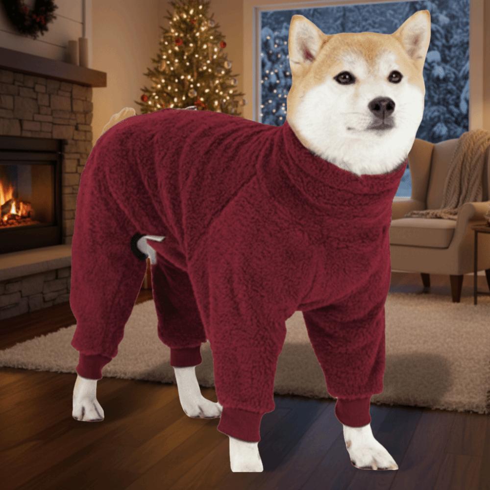 Fullbody Warm Dog Pajamas Thickened Dog Fleece Coat Four Legged Dog Clothing  Puppy