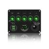 Universal Car Switch Panel 12V Voltmeter Dual USB Accessories For Marine Boat Caravan RV Electric Digital Display Switches