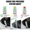 4 PCS Tire Pressure Monitor Valve Stem Caps, 2.4Bar 36PSI Car Tire Pressure Monitor Sensor Indicator with 3-Color Eye Alert, Universal Valve Stem