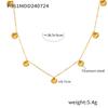 18K Gold Plated Titanium Baroque Geometric Scallop Pendant Necklace for Women - Personality Temperament Clavicle Chain Jewelry