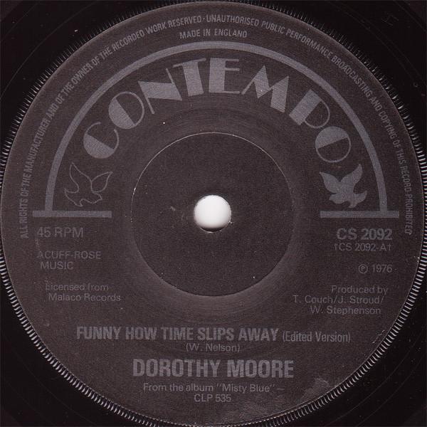 

7inch Record DOROTHY MOORE - Funny How Time Slips Away (Edited V CS2092 Contempo 1976 UK Soul/Funk Used
