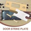 1 set 1 Set Black Metal Lock Tongue Buckle Reinforcement Kit Strike For Wood Deadbolt Cover Door Hole Filler Plate Front Door